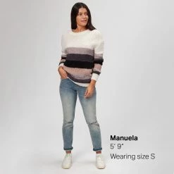 Basin and Range Women's Sweaters Stripe Sweater Women's -Stoichikecamp Outlet Shop BLGRSTCO D3