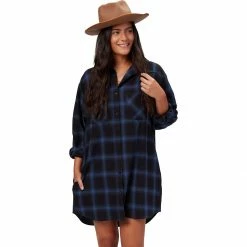 Basin and Range Women's Dresses Plaid Flannel Shirt Dress Women's