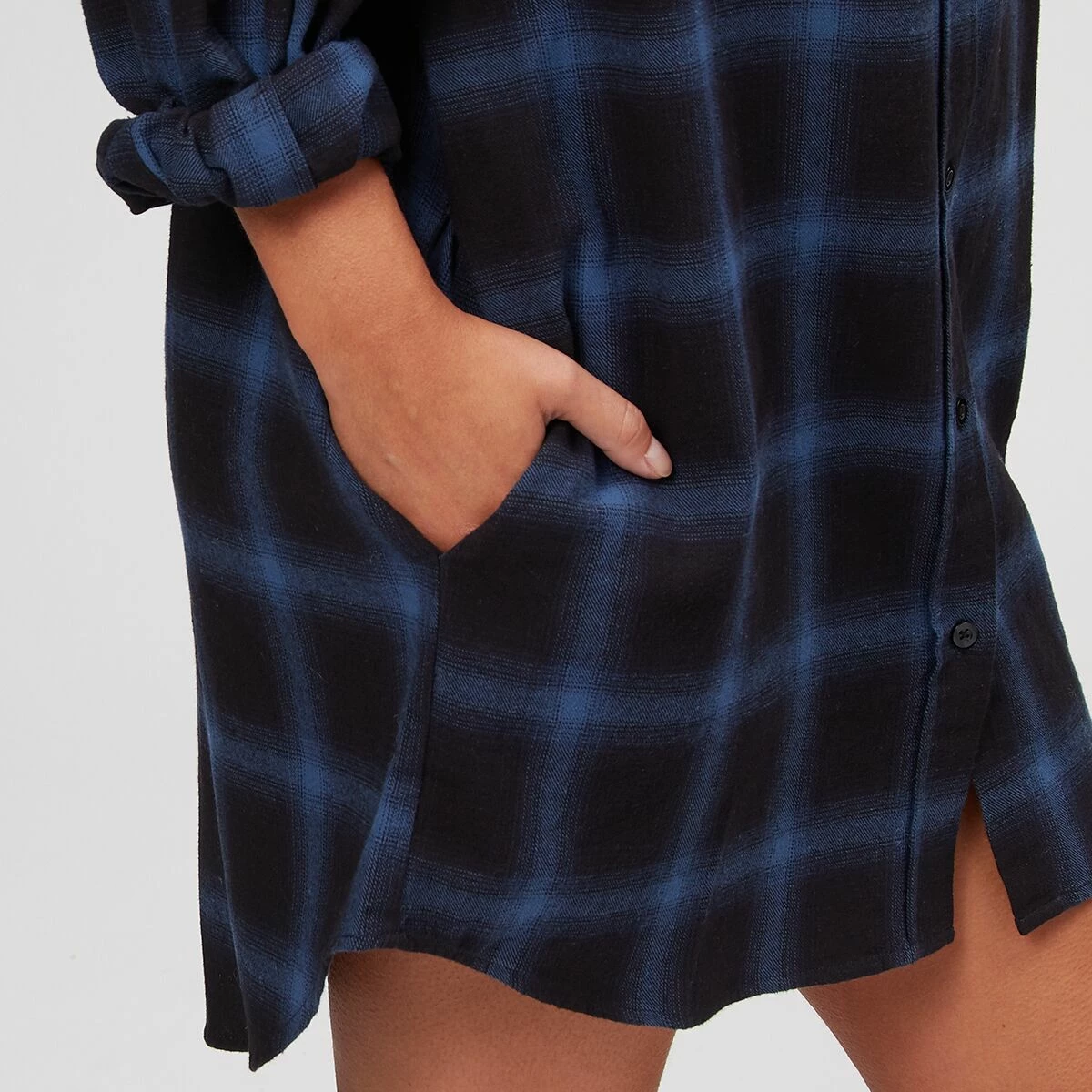 Basin and Range Women's Dresses Plaid Flannel Shirt Dress Women's 4 Basin and Range Women's Dresses Plaid Flannel Shirt Dress Women's - Image 4