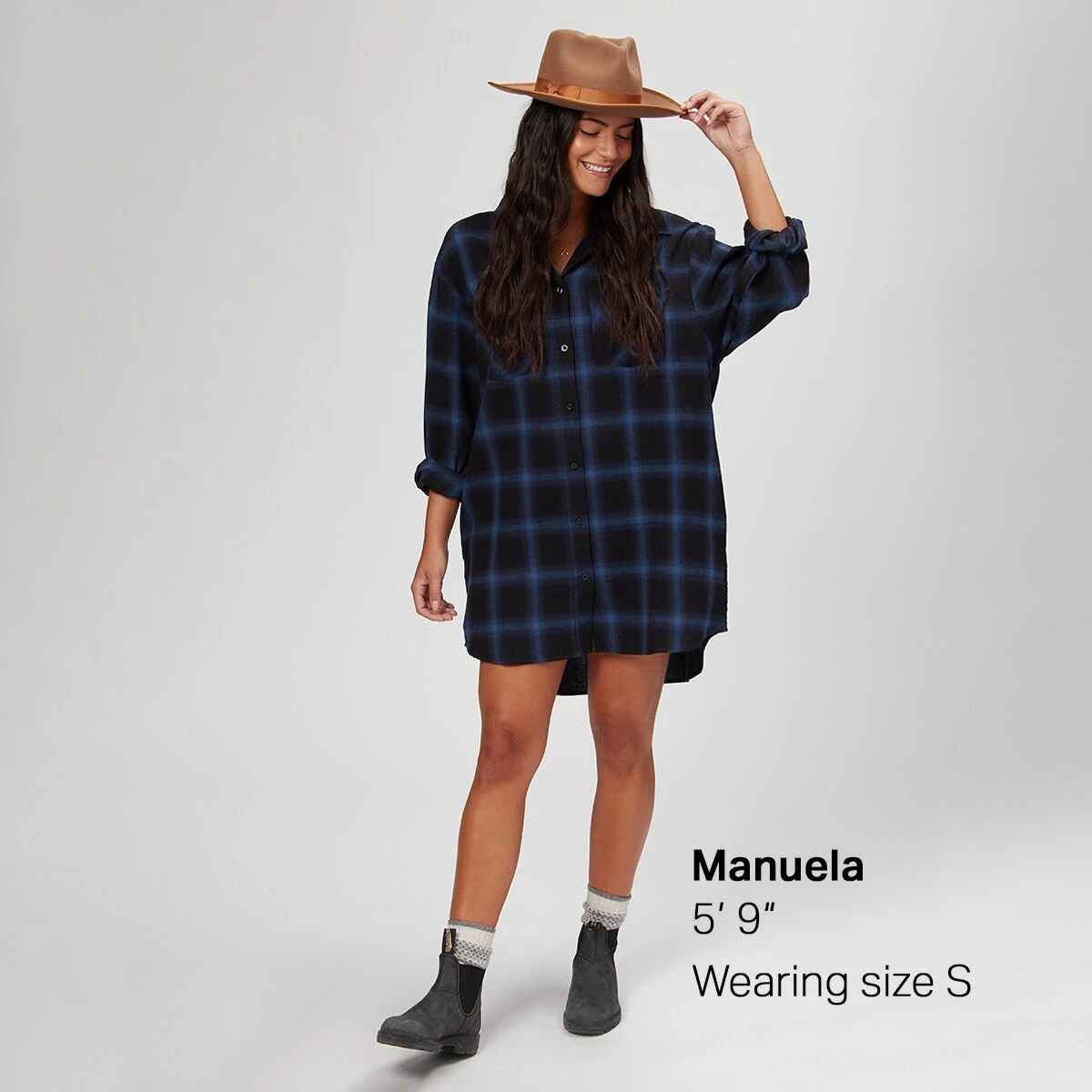 Basin and Range Women's Dresses Plaid Flannel Shirt Dress Women's 2 Basin and Range Women's Dresses Plaid Flannel Shirt Dress Women's - Image 2