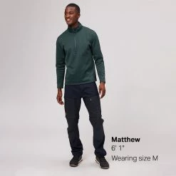 Stoic Men's Fleece Jackets Tech 1/2 Zip Pullover Men's -Stoichikecamp Outlet Shop DARSPR D10 1