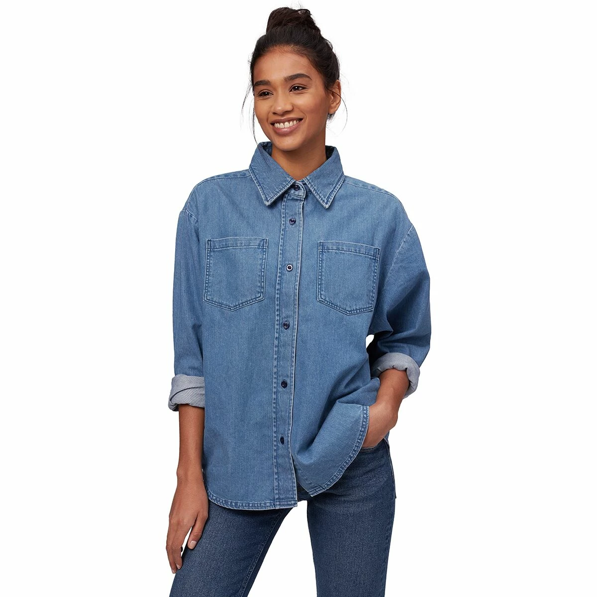 Basin and Range Women's Long-Sleeve Tops Denim Shirt Women's 1 Basin and Range Women's Long-Sleeve Tops Denim Shirt Women's