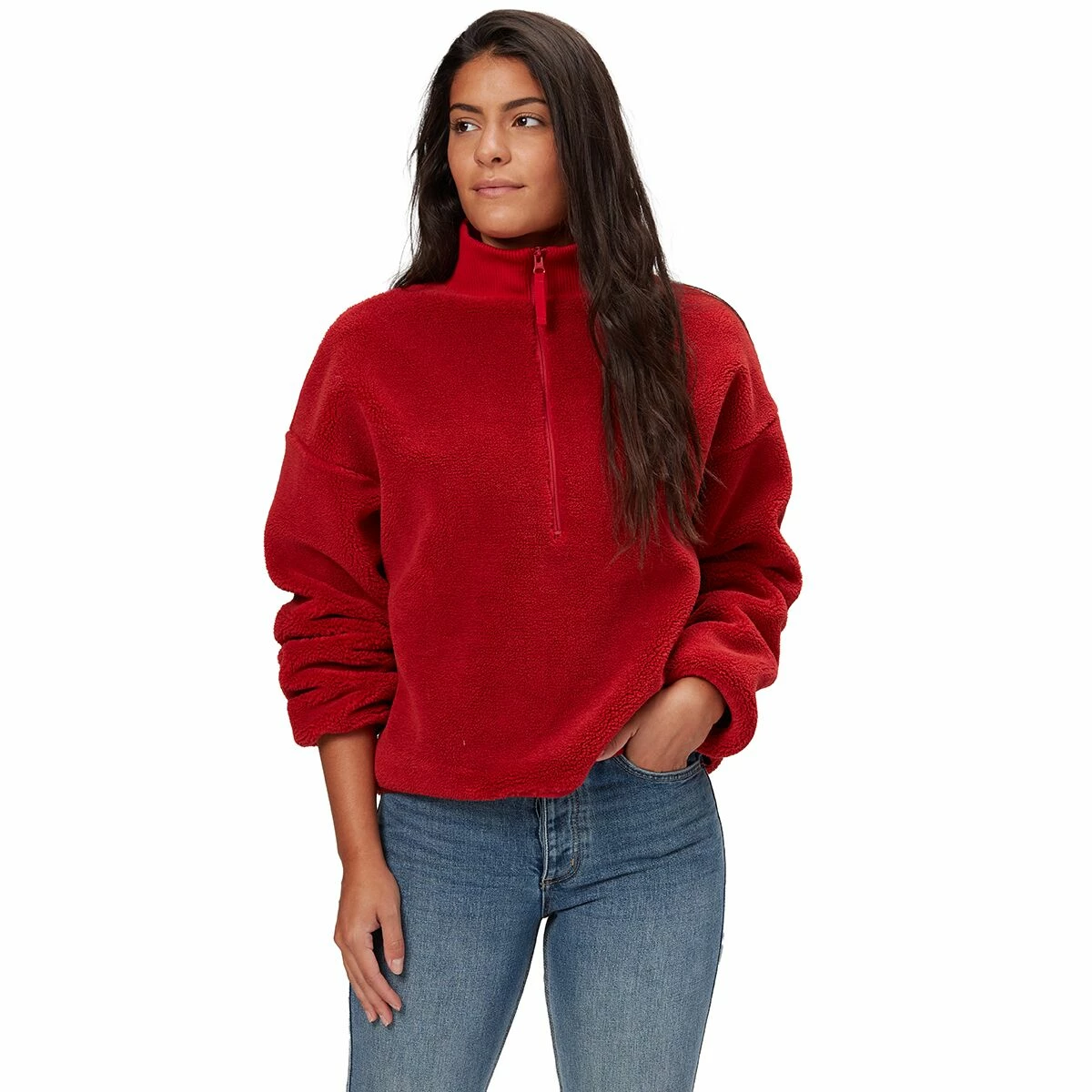 Basin and Range Women's Fleece Jackets Sherpa Pullover Jacket Women's 6 Basin and Range Women's Fleece Jackets Sherpa Pullover Jacket Women's - Image 6