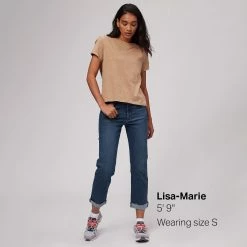 Basin and Range Women's Short-Sleeve Tops Short Sleeve Crewneck T Shirt Women's -Stoichikecamp Outlet Shop KEL D3