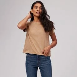 Basin and Range Women's Short-Sleeve Tops Short Sleeve Crewneck T Shirt Women's -Stoichikecamp Outlet Shop KEL D4