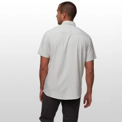 Stoic Men's Button-Down Short-Sleeve Shirts Performance Button Down Solid Shirt Men's -Stoichikecamp Outlet Shop LIGGRE D1 1