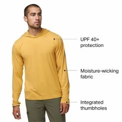 Stoic Men's Long-Sleeve Performance Shirts Tech Hoodie Men's -Stoichikecamp Outlet Shop ORAGOL D4