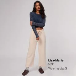 Basin and Range Women's Casual Pants Wide Legged Cropped Sweatpant Women's -Stoichikecamp Outlet Shop PINTIN D3 1