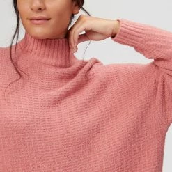 Basin and Range Women's Sweaters Waffle Mock Neck Sweater Women's -Stoichikecamp Outlet Shop ROS D2