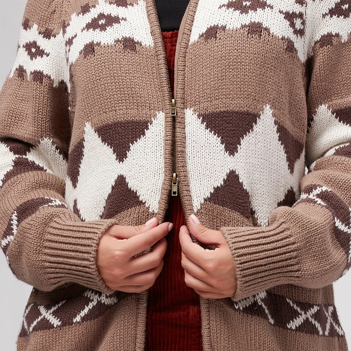 Basin and Range Women's Sweaters Intarsia Cardigan Women's 5 Basin and Range Women's Sweaters Intarsia Cardigan Women's - Image 5